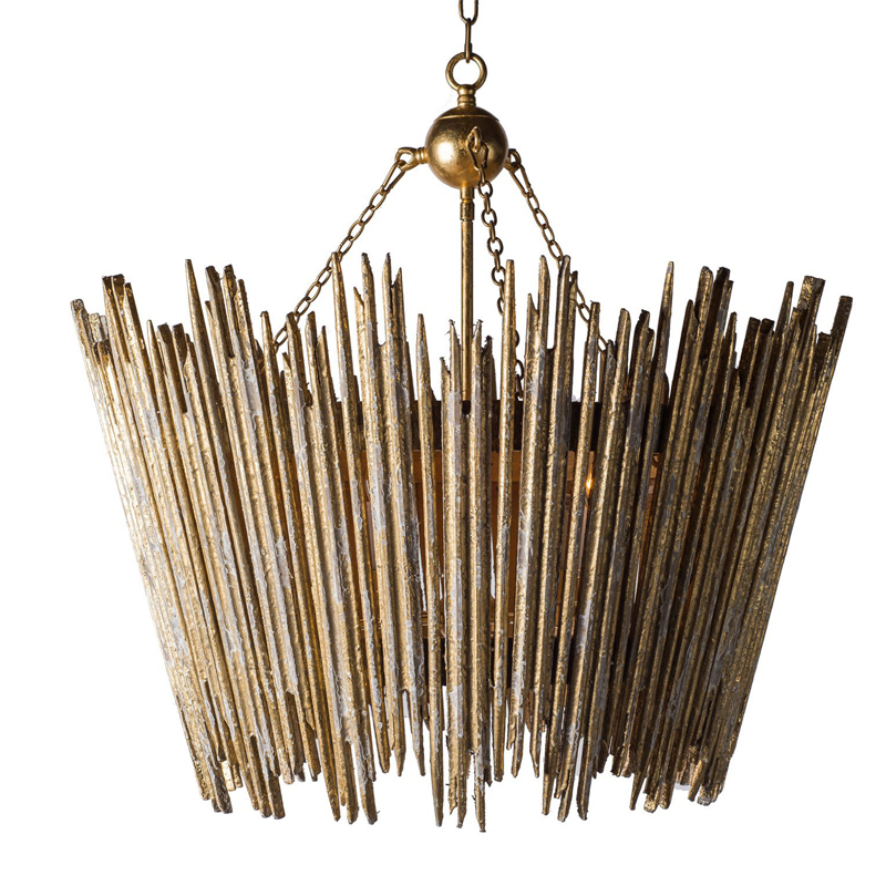 Люстра Ragna Golden Wooden Rods Chandelier Золотой в Ижевске | Loft Concept 