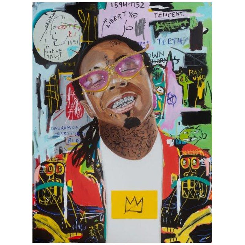 Картина King Weezy with Basquiat Jacket and Background Мульти в Ижевске | Loft Concept 