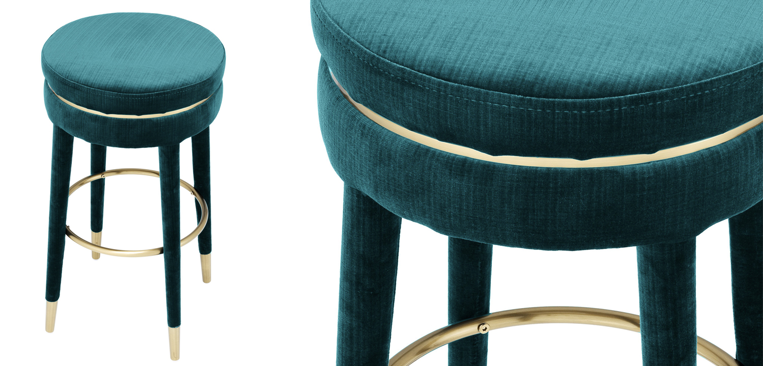 Барный стул Eichholtz Bar Stool Parisian blue - фото