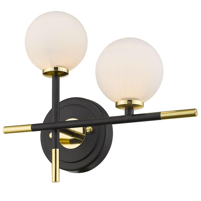 Бра Galant Sconce gold right Золотой Черный Белое матовое стекло в Ижевске | Loft Concept 