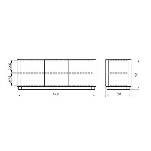 Тумба молочного цвета с 3-мя дверцами Tammi  в Ижевске