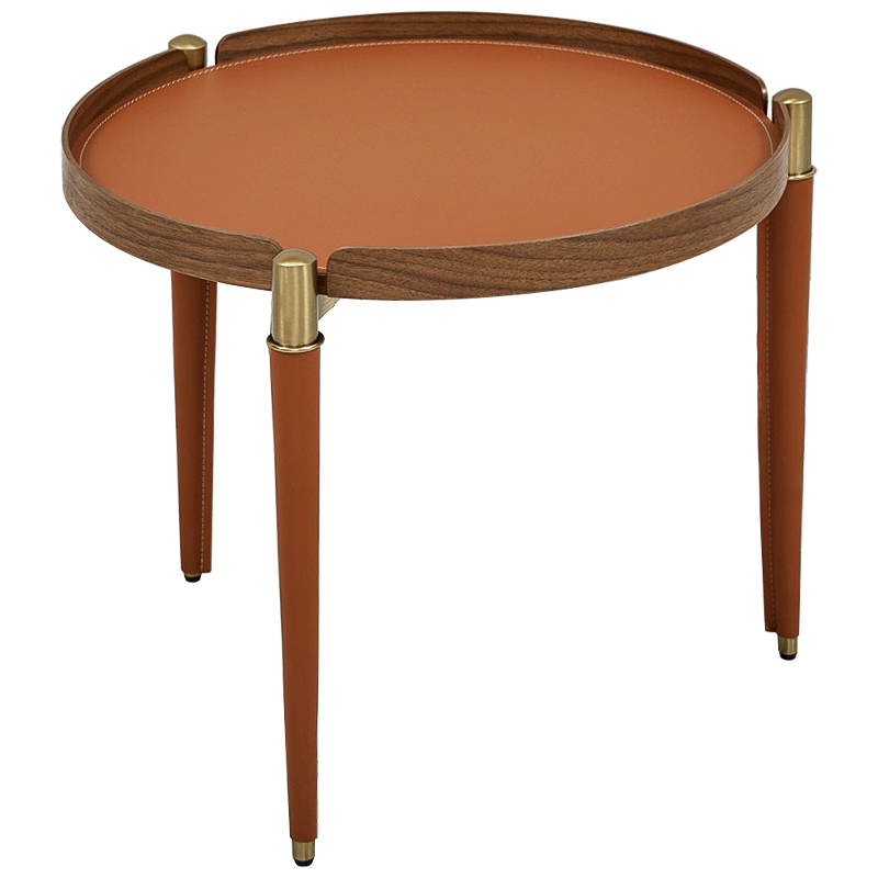 Кофейный стол Ferrey Round Table Side Оранжевый Золотой в Ижевске | Loft Concept 