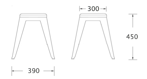 Кухонный стул Tolix Kitchen Stool 45 в Ижевске