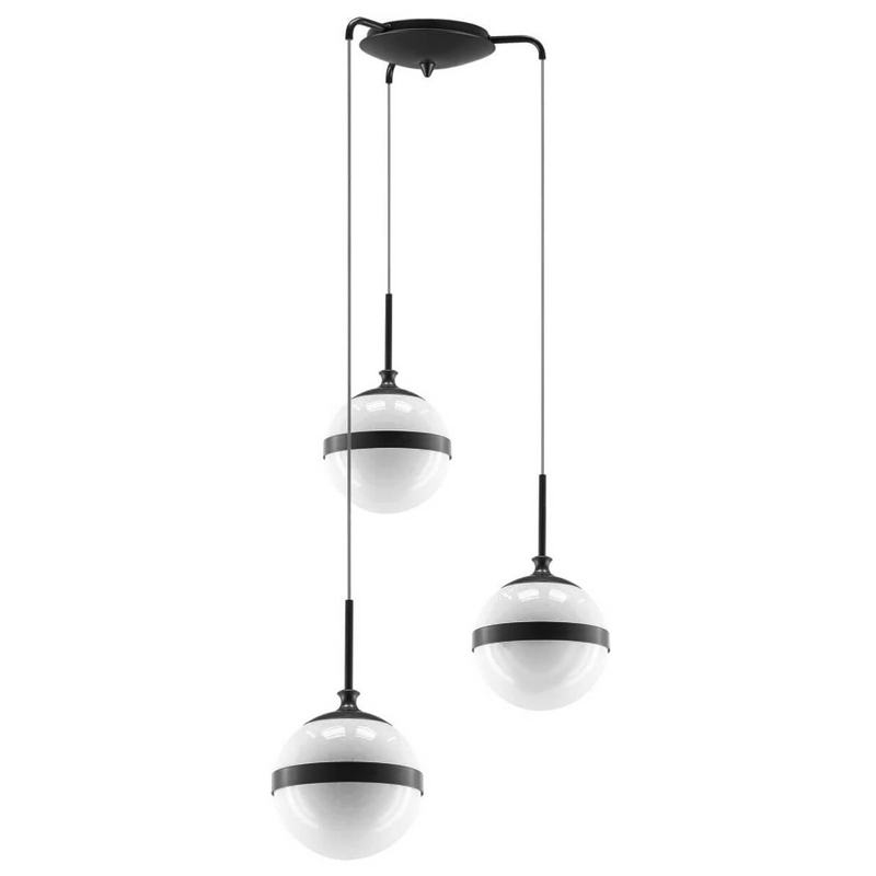 Подвесной светильник Peggy Single Pendant Light Темный хром Белый в Ижевске | Loft Concept 