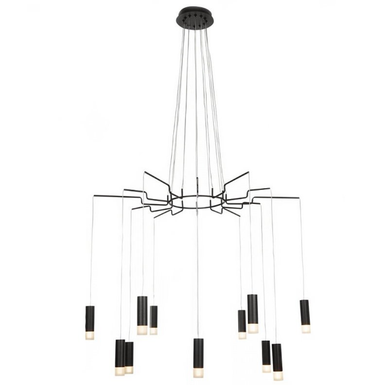 Wireflow LED Black Suspension lam 12 патронов Черный в Ижевске | Loft Concept 