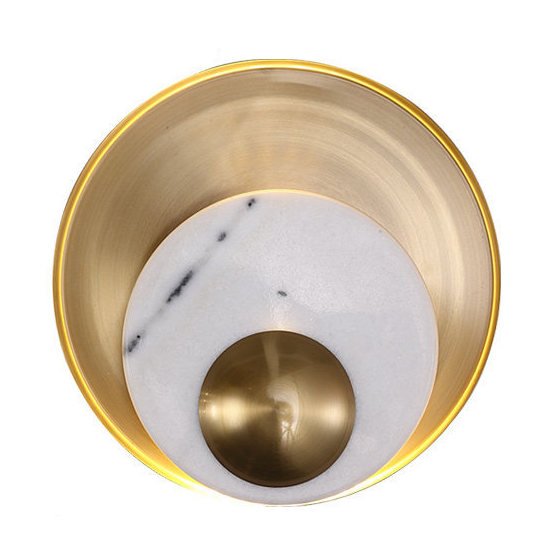 Бра Ginger & Jagger Pearl WALL LAMP round gold Латунь Белый в Ижевске | Loft Concept 