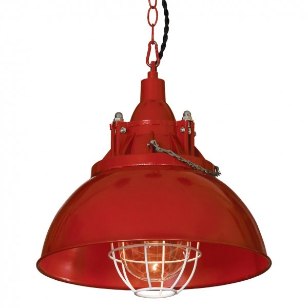 Подвесной светильник Firefighter Helmet Pendant Red Красный в Ижевске | Loft Concept 