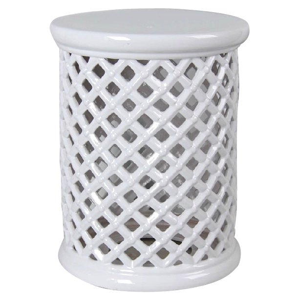 Керамический табурет Romb Garden Stool - White Белый в Ижевске | Loft Concept 