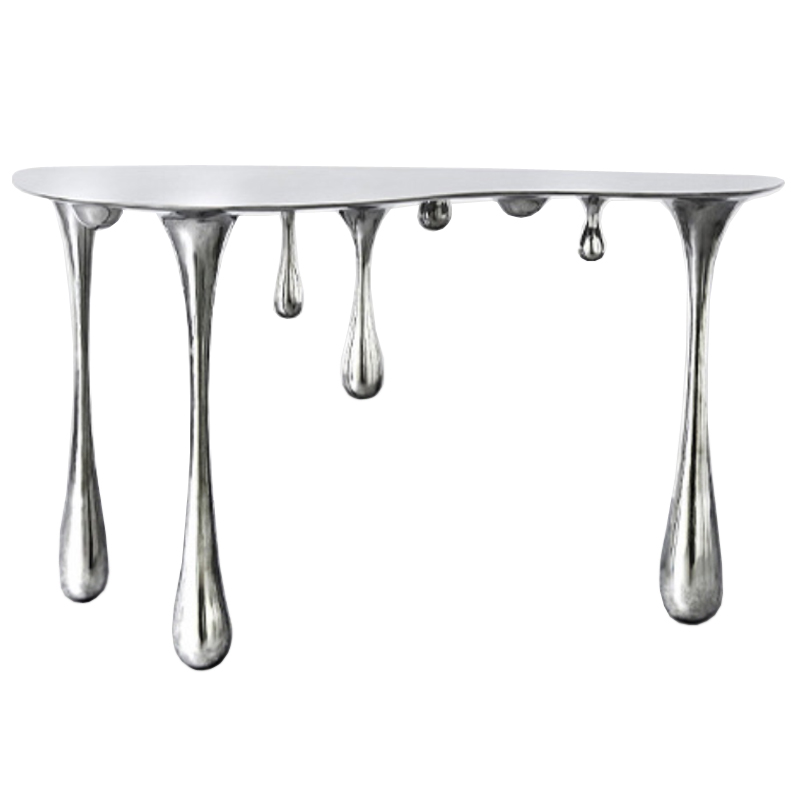 Дизайнерская Консоль Melting Silver Console Zhipeng Tan Серебряный в Ижевске | Loft Concept 