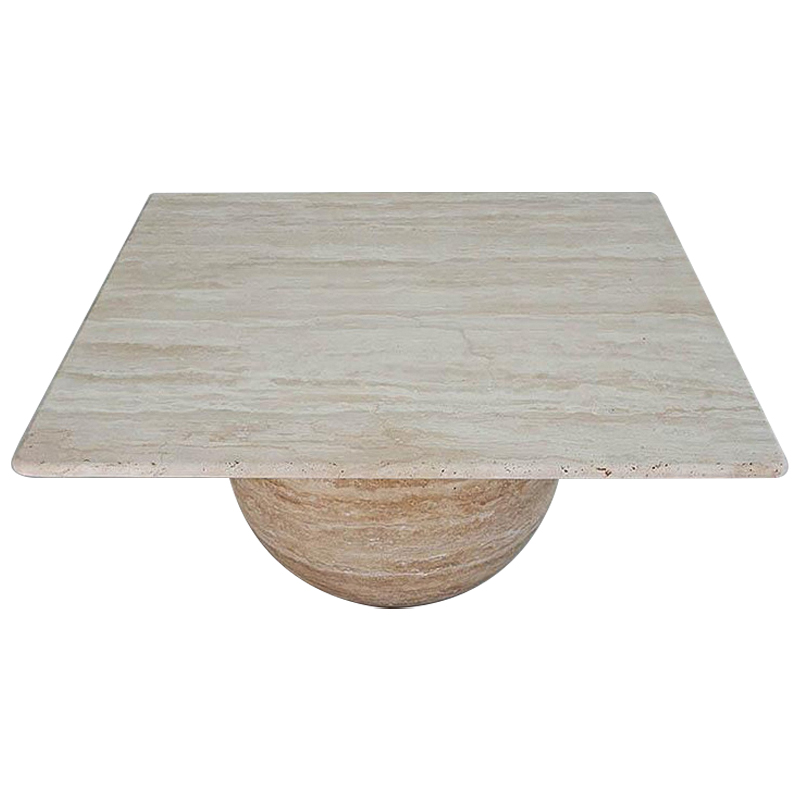 Кофейный стол Edna Travertine Coffee Table Коричневый Бежевый в Ижевске | Loft Concept 