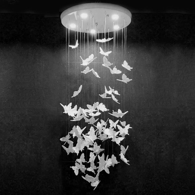 Люстра Night Butterflies Chandelier Белый в Ижевске | Loft Concept 