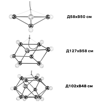 Люстра Molecule Gold Chandelier в Ижевске