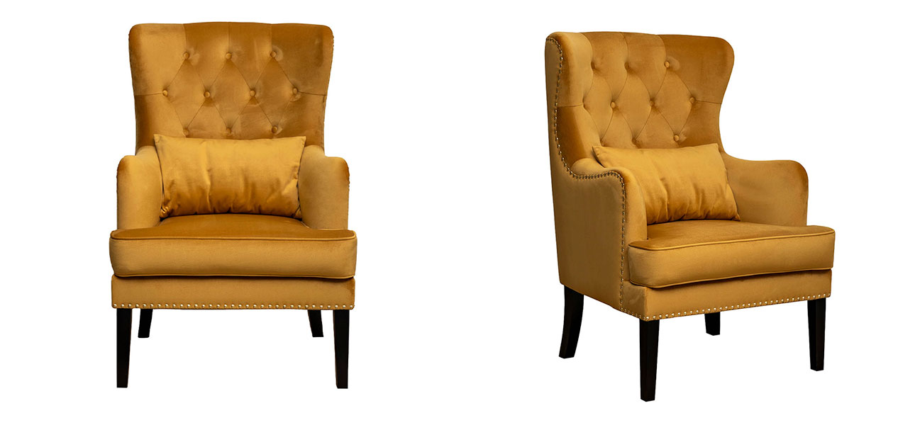 Кресло Firewall mustard - фото №1