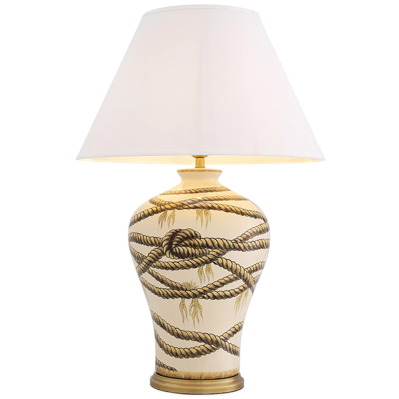 Настольная лампа Eichholtz Table Lamp Hernando Латунь Бежевый ivory ( слоновая кость ) в Ижевске | Loft Concept 