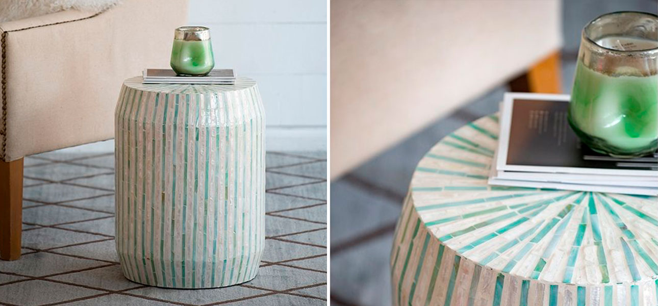 Столик из перламутра мозаика Lillian - фото №2