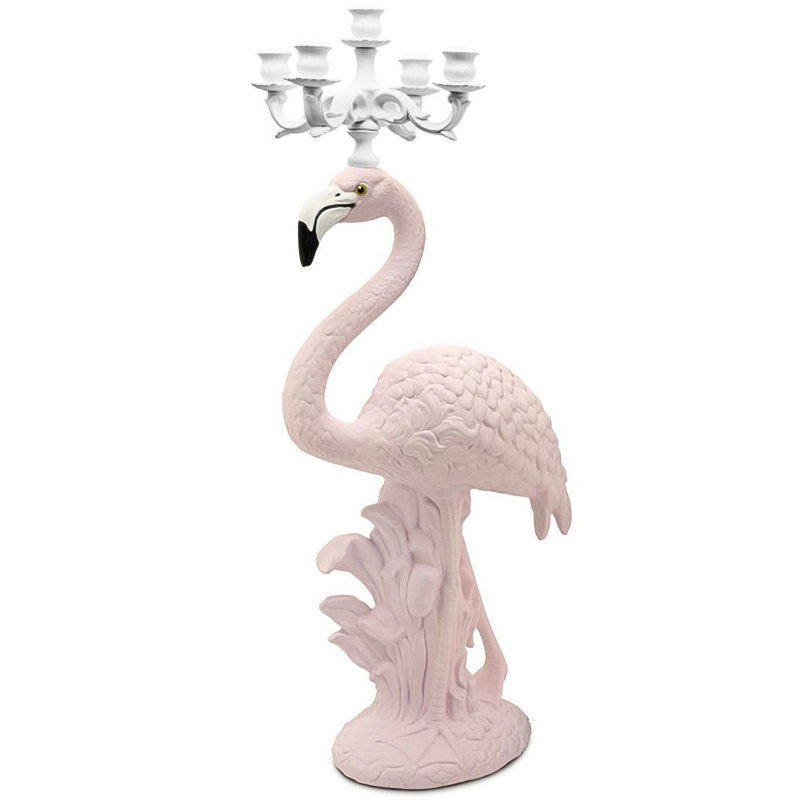 Подсвечник Candleholder Flamingo Bisc. White Pink Белый Розовый в Ижевске | Loft Concept 