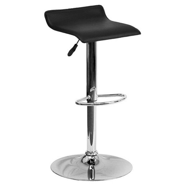 Барный стул Chrome And Black Bar Stool Серебряный в Ижевске | Loft Concept 