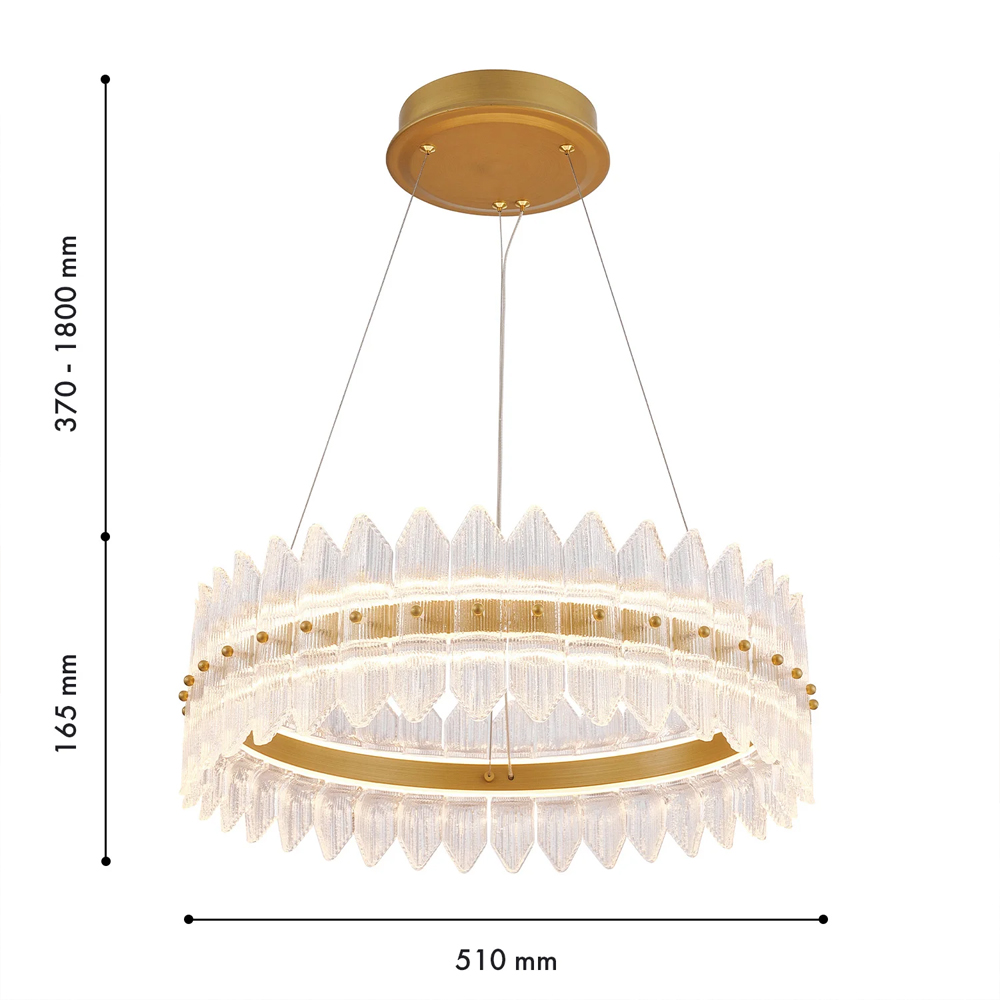 Люстра круглая с декоративными элементами в виде лепестков Round Light Flashing в Ижевске