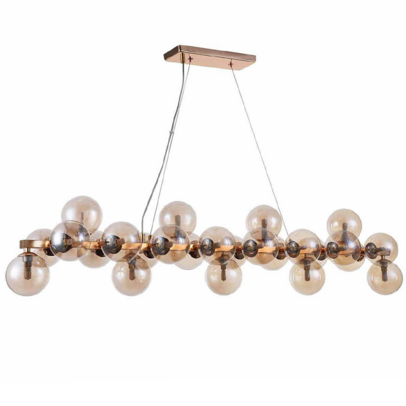 Люстра Berries Chandelier Rectangle Amber 120 Глянцевое золото Янтарь (Amber) в Ижевске | Loft Concept 