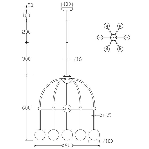 Люстра Heidy Chrome Chandelier 7 в Ижевске