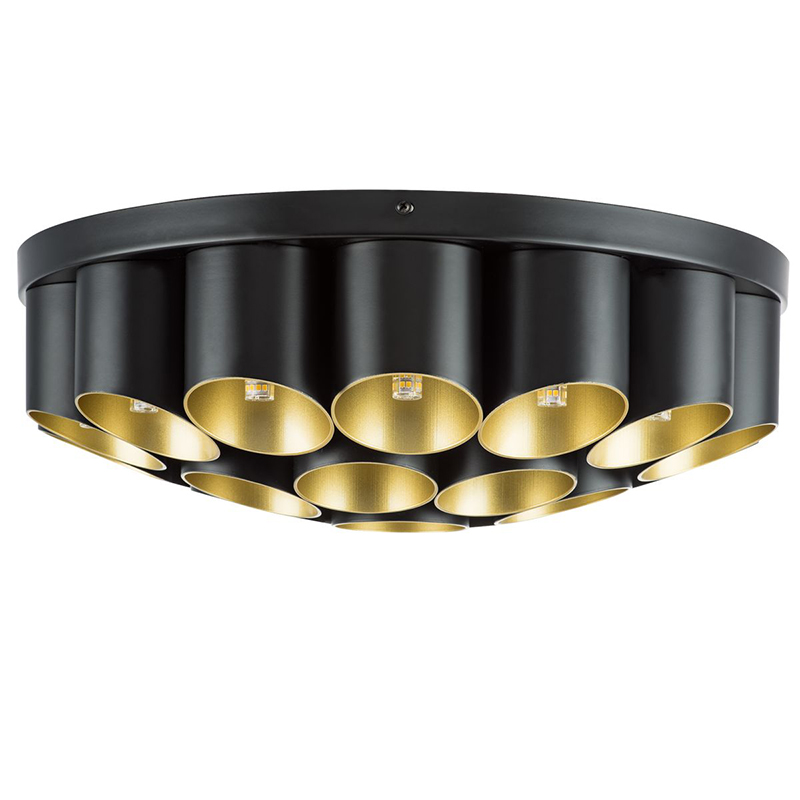 Потолочный светильник Garbi Black Pipe Organ Ceiling Lamp 22 Черный Золотой в Ижевске | Loft Concept 