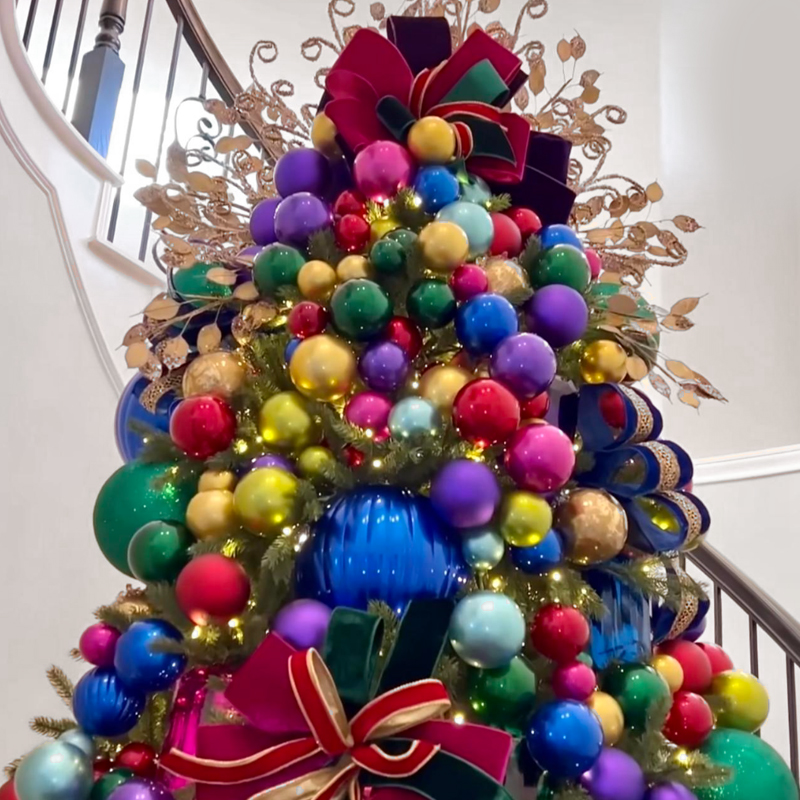 Дизайнерская Елка с Разноцветными шарами Christmas tree colorful balls Мульти в Ижевске | Loft Concept 