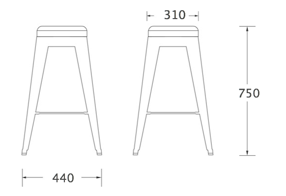 Барный стул Tolix Bar Stool 75 в Ижевске