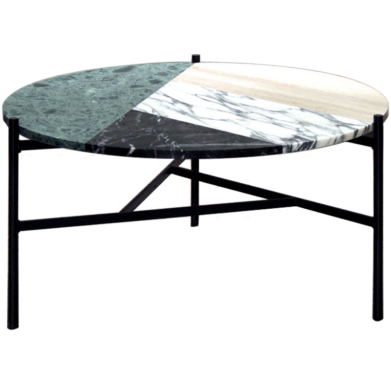 Кофейный стол Marble Combination Coffee Table Черный Мульти в Ижевске | Loft Concept 