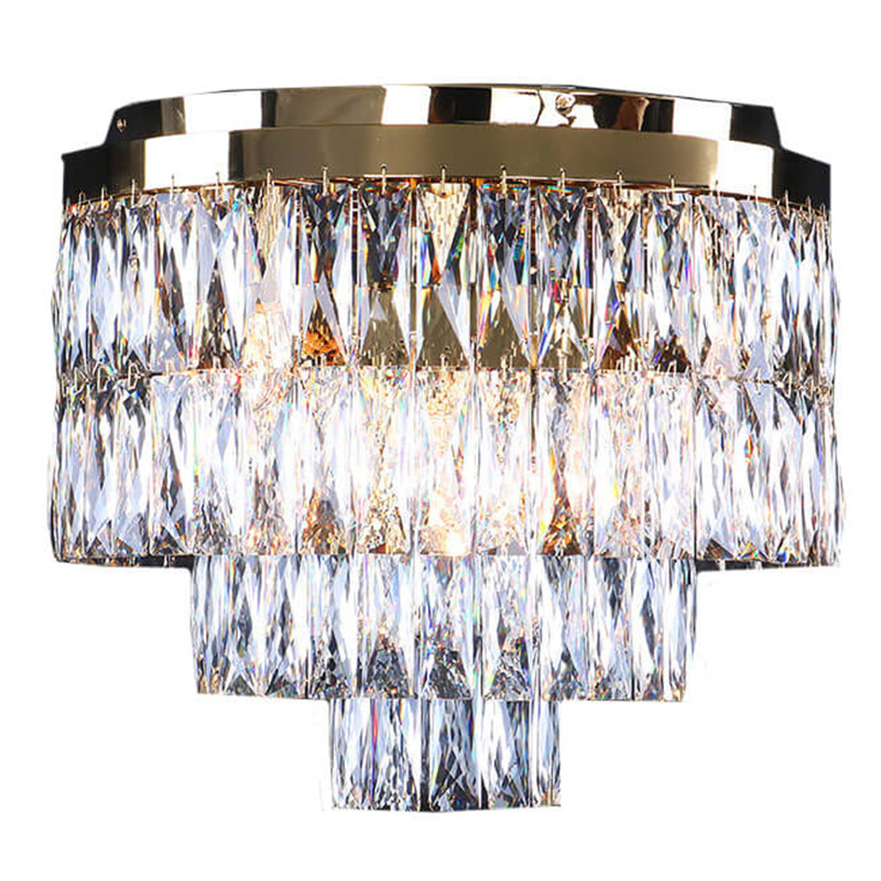 Потолочная люстра Crystal Regena Gold Chandelier Глянцевое золото Прозрачный (Transparent) в Ижевске | Loft Concept 