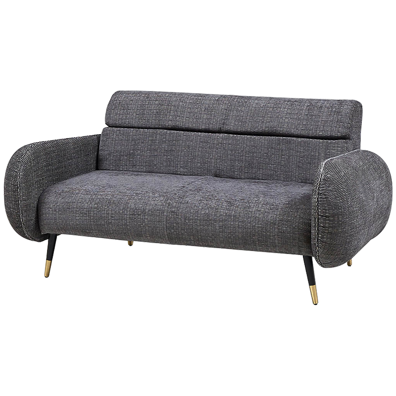 Диван Hebert Sofa Grey M Серый Серый Черный Латунь в Ижевске | Loft Concept 