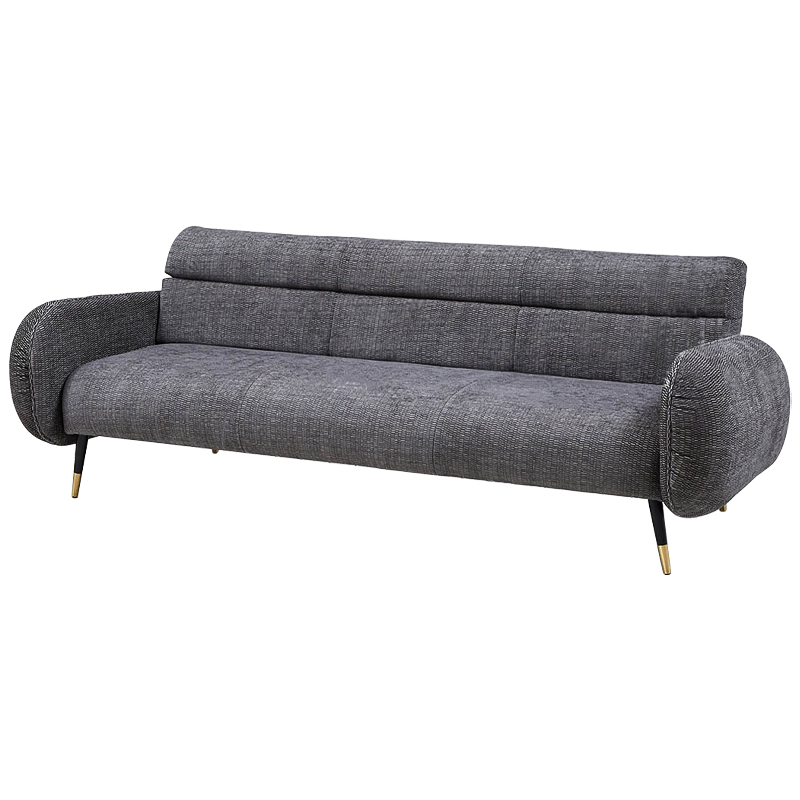 Диван Hebert Sofa Grey L Серый Серый Черный Латунь в Ижевске | Loft Concept 