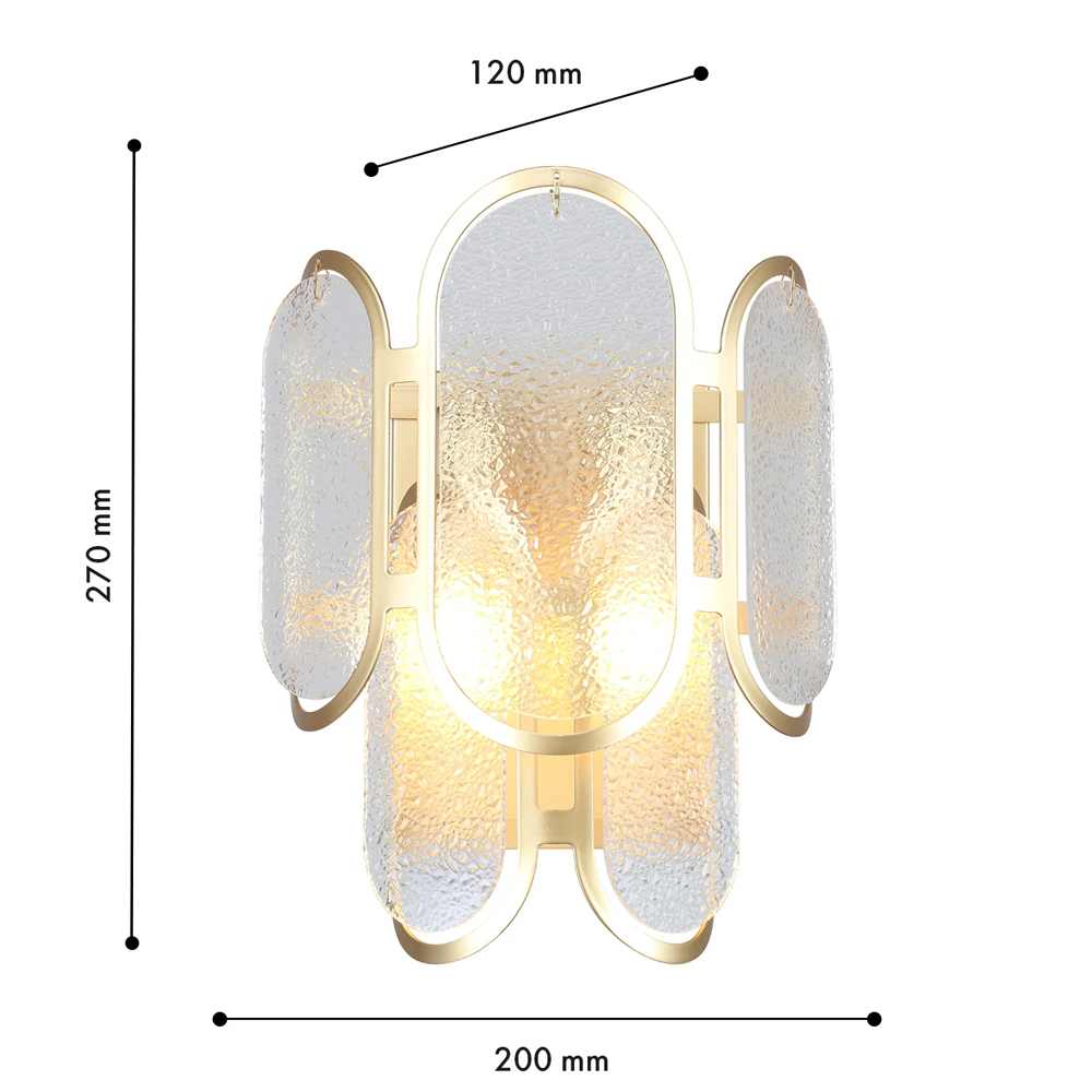 Бра из овальных элементов из непрозрачного стекла Conformation в Ижевске