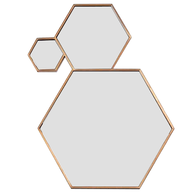 Зеркало Hexagons Mirror Бронза в Ижевске | Loft Concept 