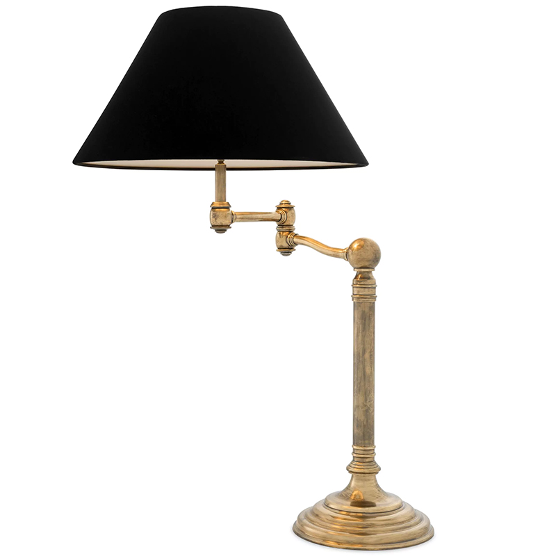 Настольная лампа Eichholtz Table Lamp Regis Латунь Винтажная латунь Черный в Ижевске | Loft Concept 