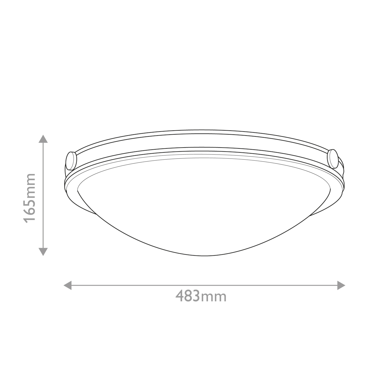 Потолочный светильник в форме неглубокой чаши с белым плафоном Hinkley в Ижевске