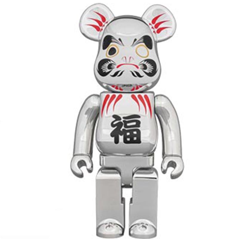 Статуэтка Bearbrick Daruma Silver Серебряный Черный Красный в Ижевске | Loft Concept 