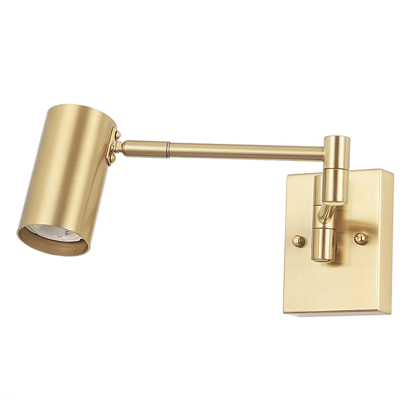 Бра с цилиндрическим плафоном и поворотным механизмом Trumpet Wall Lamp Латунь Черный Бра с цилиндрическим плафоном и поворотным механизмом Trumpet Wall Lamp Латунь Черный в Ижевске | Loft Concept