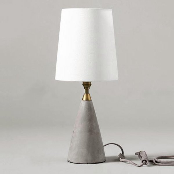 Настольная лампа Concrete Stone Table Lamp Cone Серый в Ижевске | Loft Concept 