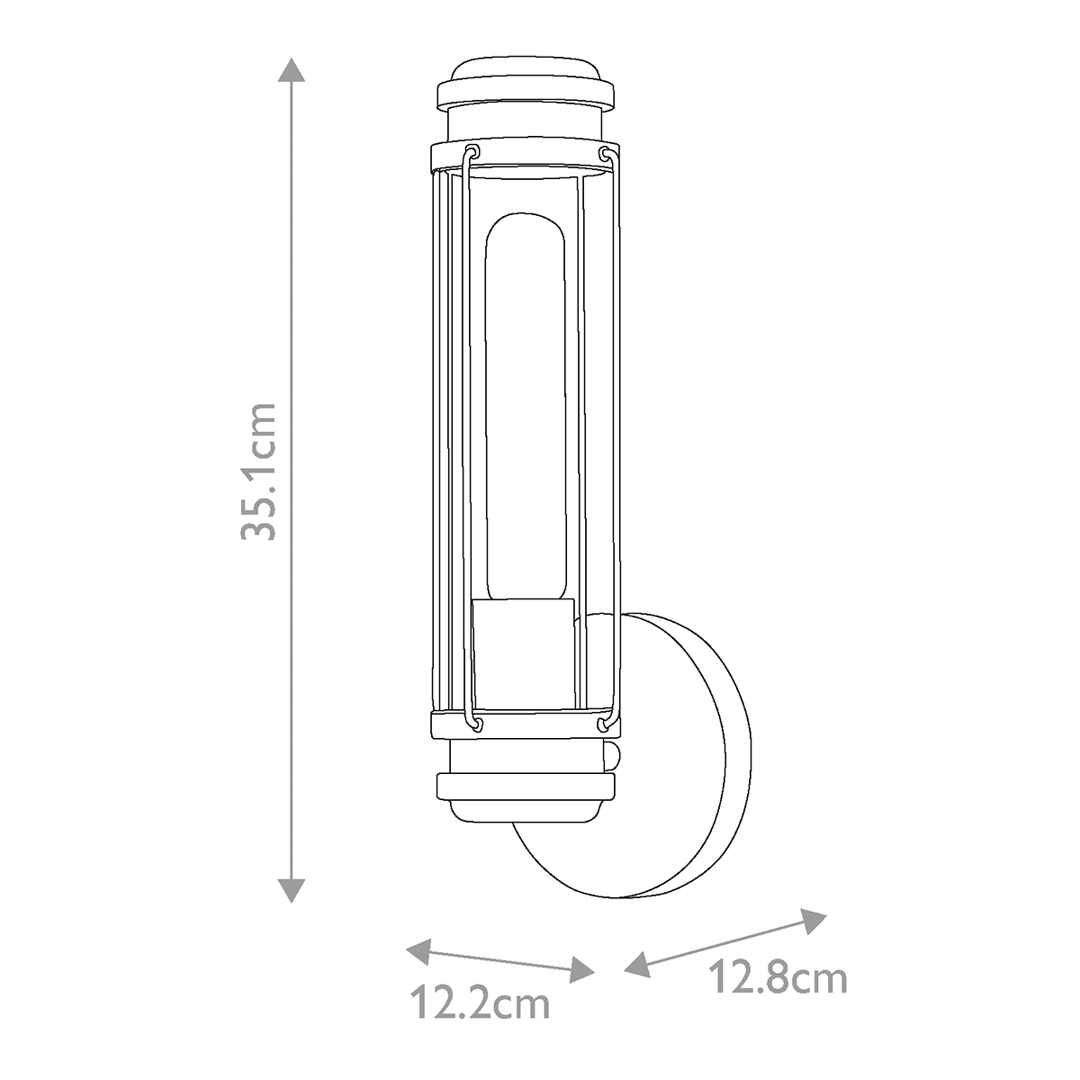 Бра для ванных комнат с прозрачным цилиндрическим плафоном на круглом основании Hinkley в Ижевске