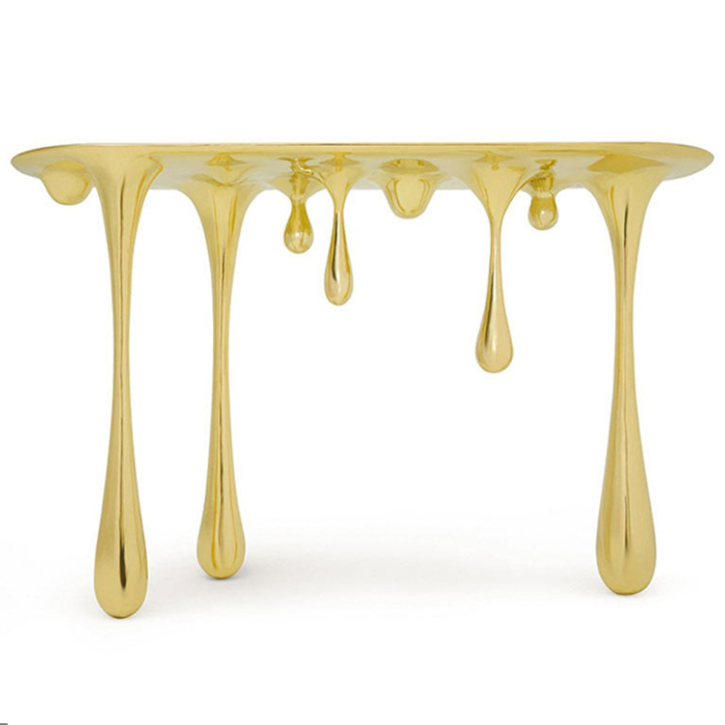 Дизайнерская Консоль Melting Gold Console Zhipeng Tan Золотой в Ижевске | Loft Concept 