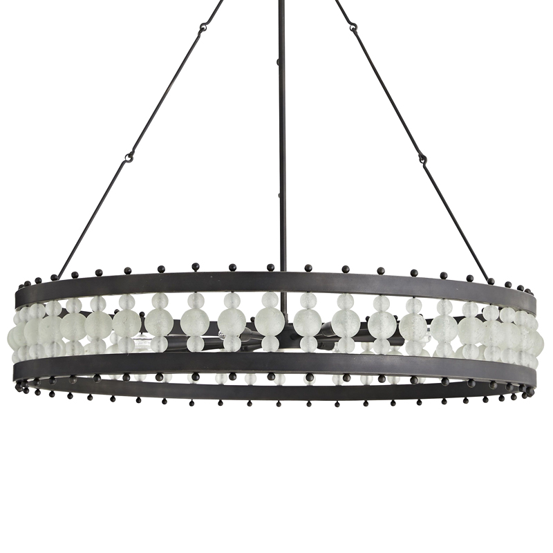 Люстра Arteriors ESME CHANDELIER Черный Прозрачный в Ижевске | Loft Concept 