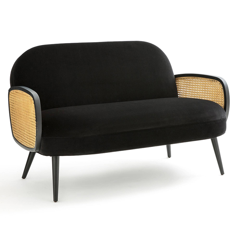 Диван Morten Wicker Black Sofa Черный Черный в Ижевске | Loft Concept 