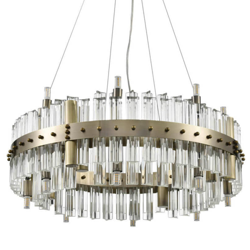 Люстра Saturno Not Baroncelli Bronze Chandelier  Бронза Прозрачный (Transparent) в Ижевске | Loft Concept 