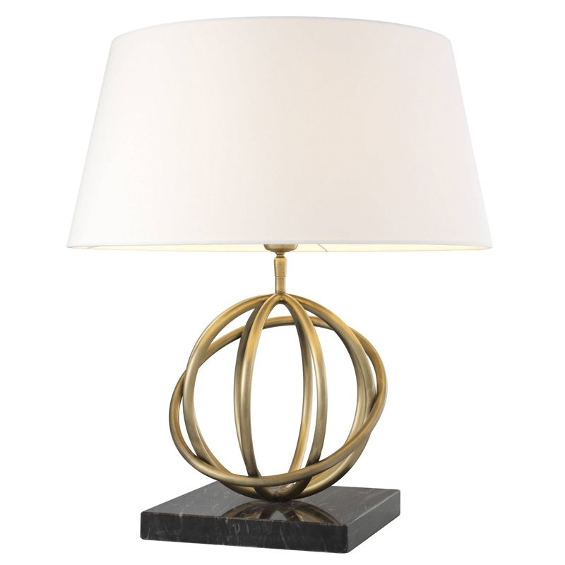 Настольная лампа Eichholtz Table Lamp Edition Белый Черный Латунь Античная полированная в Ижевске | Loft Concept 