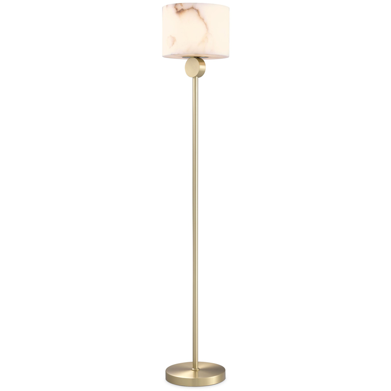 Торшер Eichholtz Floor Lamp Etruscan Brass Латунь Белый в Ижевске | Loft Concept 