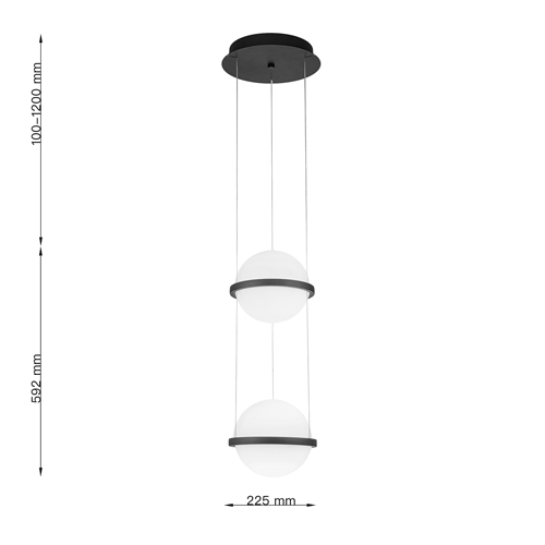 Подвесной светильник с плафонами в форме шаров Pots light в Ижевске