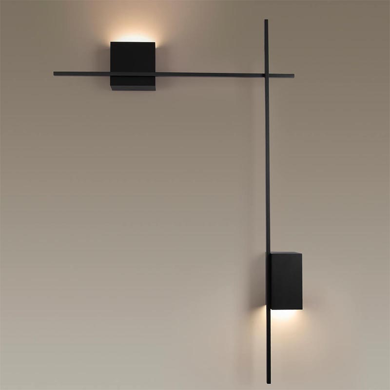 Бра Blocks Wall Light Black Angle Черный в Ижевске | Loft Concept 