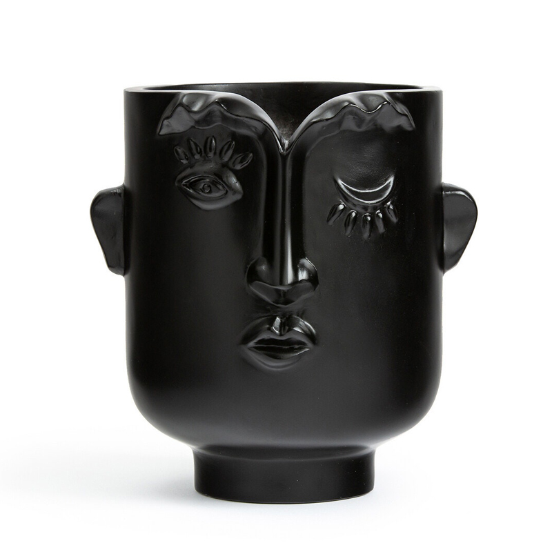 Ваза Black Head Vase Глянцевый черный в Ижевске | Loft Concept 