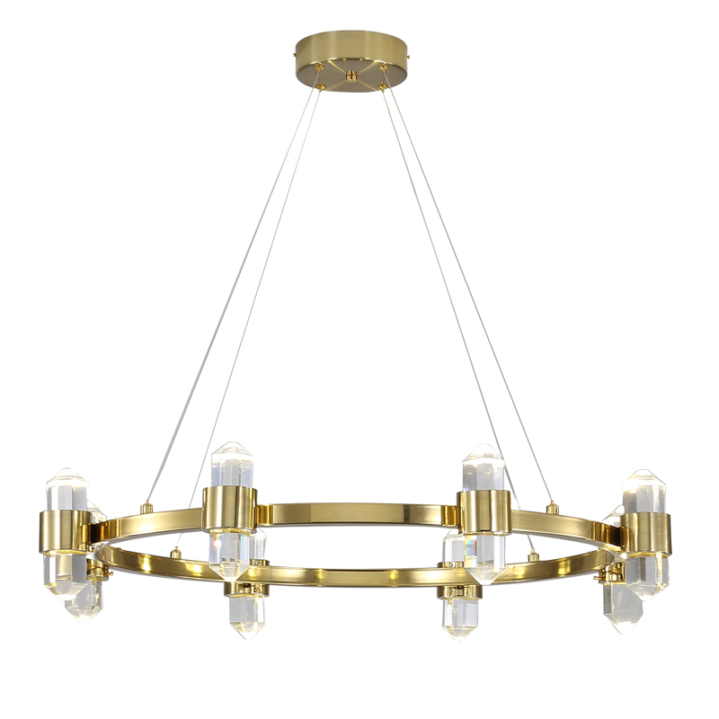 Люстра Crystal Ring Chandelier Brass Латунь Прозрачный в Ижевске | Loft Concept 