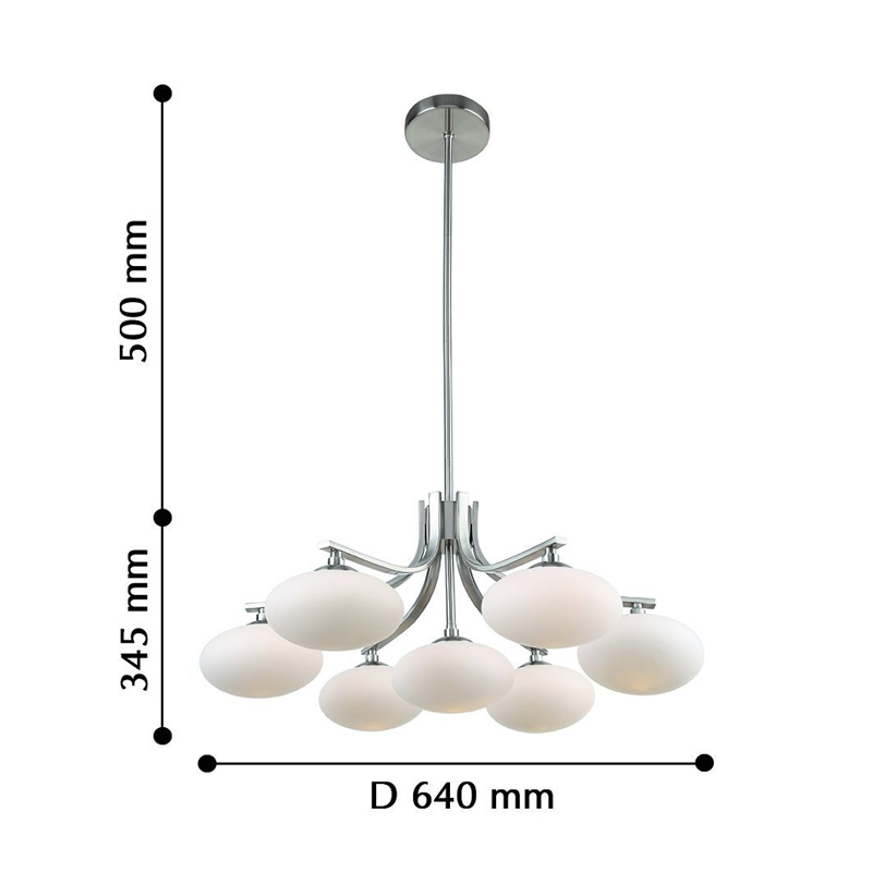 Люстра с овальными белыми плафонами Mushrooms Lamp в Ижевске